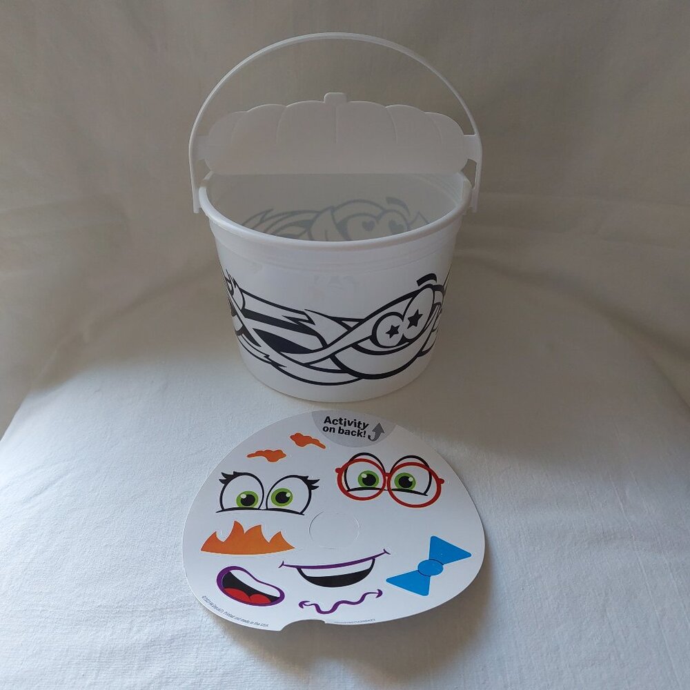 2023 McDonalds Halloween Happy Meal Boo Buckets Mummy Pail w/Stickers
